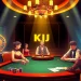 KJC players strategizing their moves at an exhilarating poker table in a vibrant casino setting.