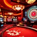 Experience the lively gaming action at uu88.hu.net, featuring bustling casino tables and colorful slot machines.