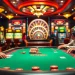 Experience cm88's thrilling poker night, featuring vibrant tables, colorful chips, and excitement in every hand.