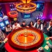 WW88 players engaging at a roulette table in a vibrant casino environment.