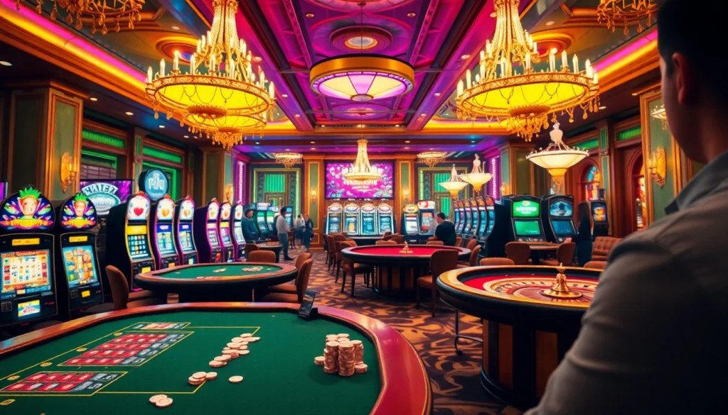 Experience thrilling moments at f168 Casino with live poker and vibrant slot machines.