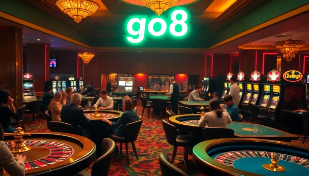 Experience the thrill of go8 casino gaming with vibrant slot machines and engaging poker tables.