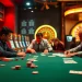 C168 poker game in an exhilarating casino setting with high stakes and vibrant slot machines.