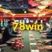 Experience the thrill of winning at 78win's premier casino tables with lively players and vivid slot machines.