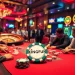 KINGFUN poker chips fill the table as players experience thrilling wins in an exhilarating casino atmosphere.