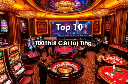 Experience the action as the top 10 nhà cái uy tín illuminate a vibrant casino scene with slot machines, poker games, and roulette.